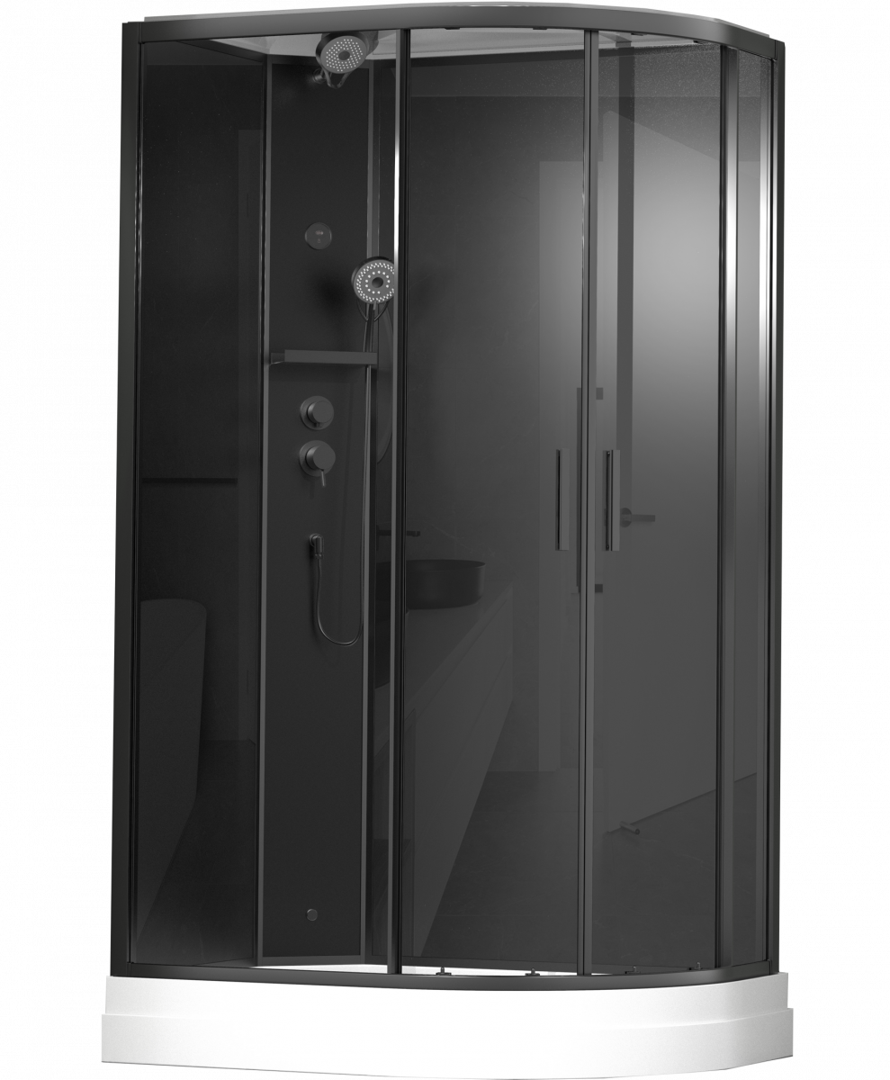 Душевая кабина Timo Premium ILMA-902 BLACK L 1200*800 мм (черный матовый/прозрачное)