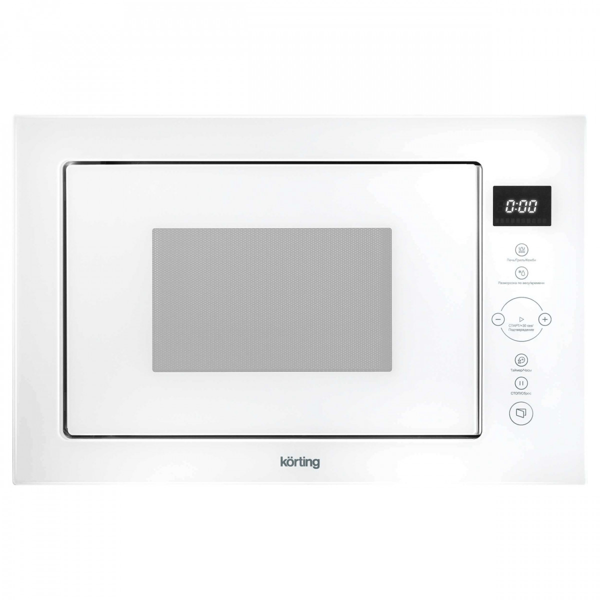 Встраиваемая микроволновая печь Korting KMI 825 TGW (белое стекло)