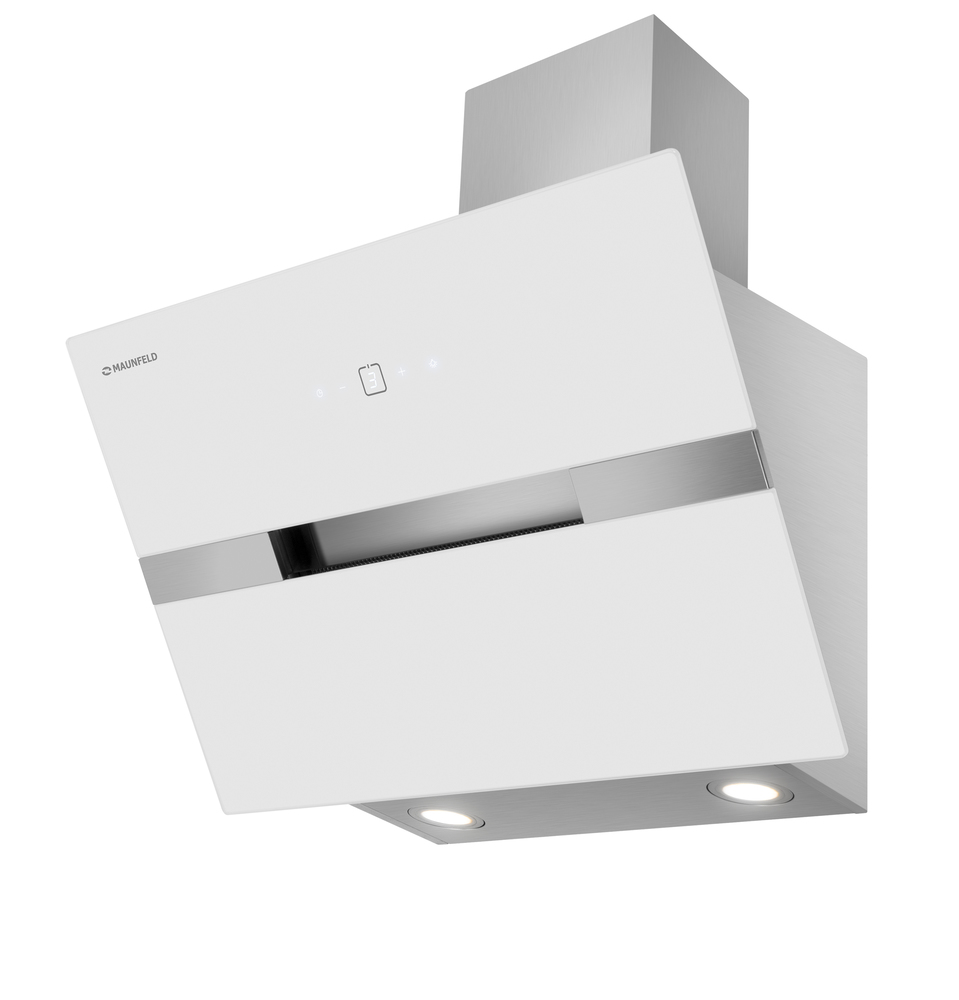 Вытяжка наклонная Maunfeld MERSEY 60 Inox Glass white 60 см (белый)