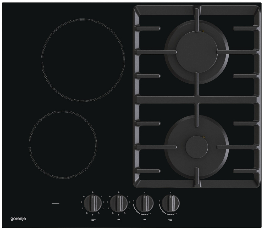 Комбинированная варочная поверхность Gorenje GCE691BSC 60 см (черный)