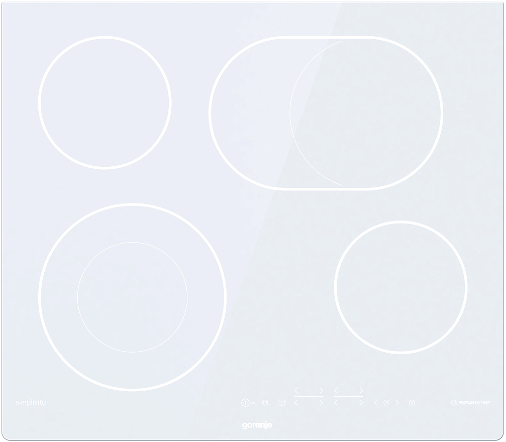 Cтеклокерамическая варочная панель Gorenje ECT643SYW 60 cм (белый)