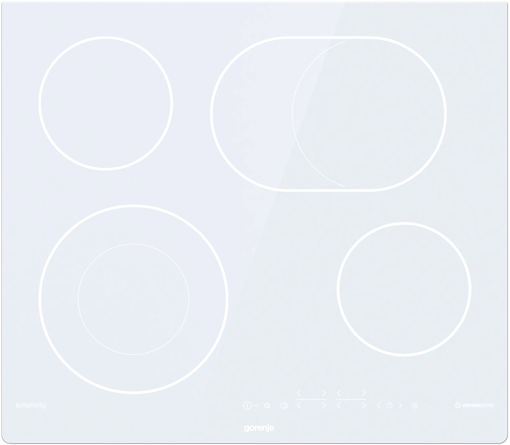 Cтеклокерамическая варочная панель Gorenje ECT643SYW 60 cм (белый)