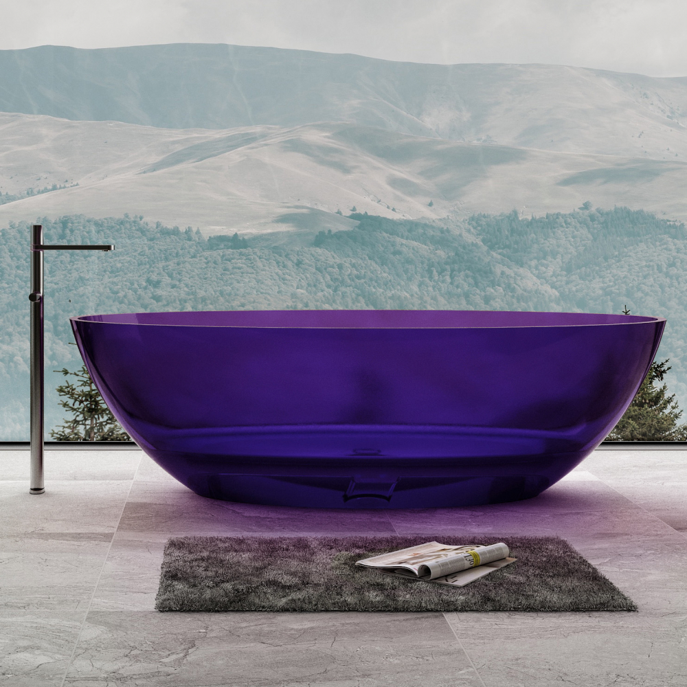 Ванна из полиэфирной смолы Abber Kristall AT9702Amethyst 180*85 см (фиолетовый)