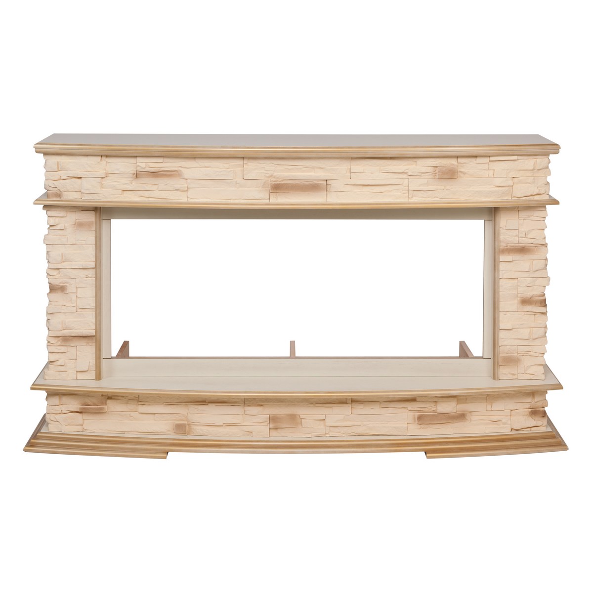 Портал для электроочага RealFlame Frankfurt 45 WT 1530*900 мм (белый дуб/золотая патина)