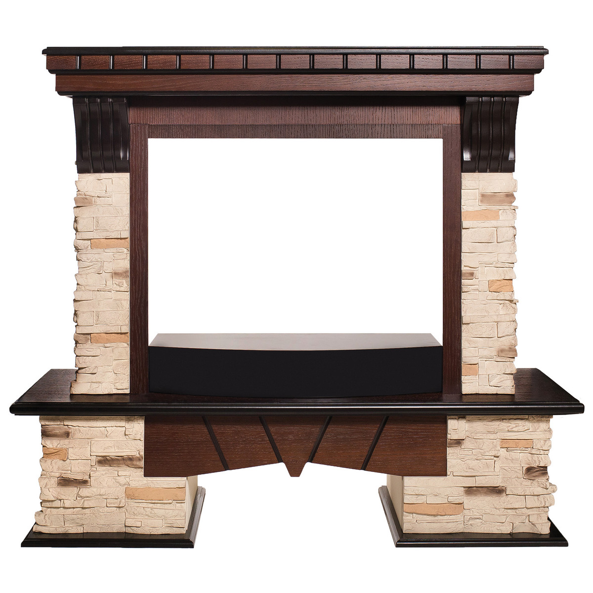 Портал для электроочага RealFlame Rockland 25/25,5 AO​​​​​​​​​​​​​​ 1200*1025 мм (античный дуб/тёмно-серый)