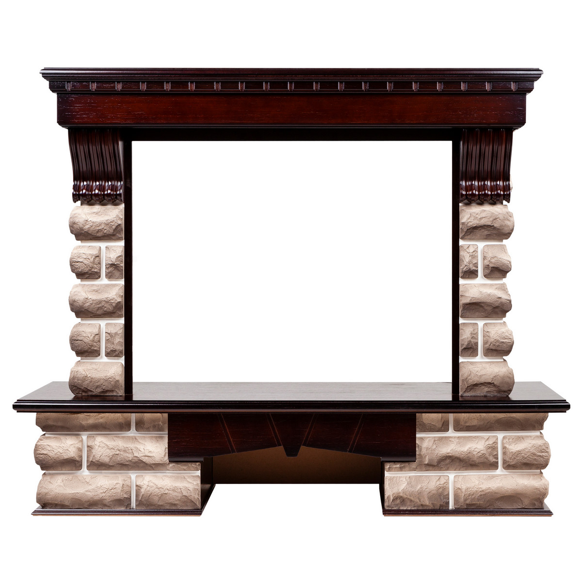 Портал для электроочага RealFlame Kansas 33 AO​​​​​​​ 1350*1140 мм (античный дуб/серый)