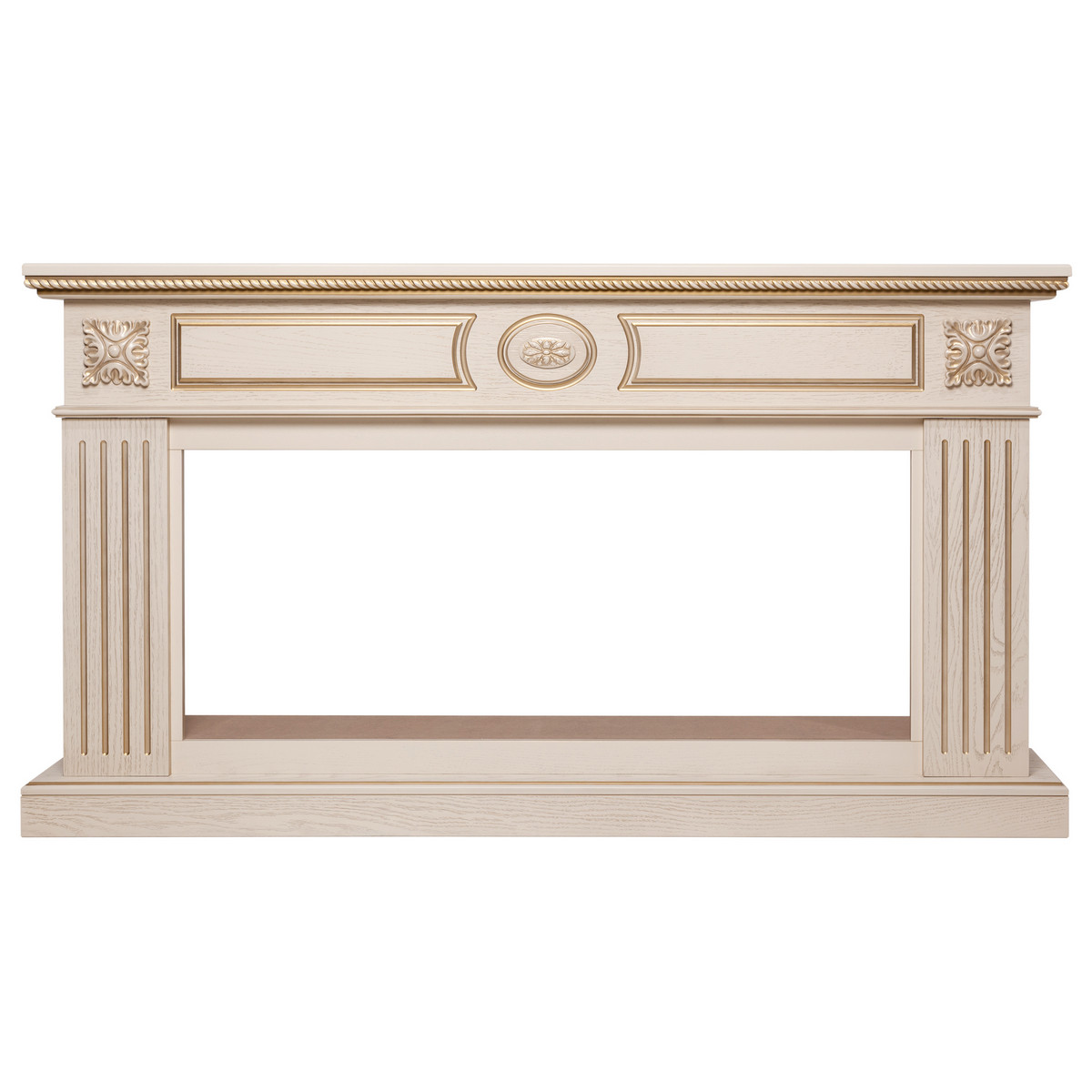 Портал для электроочага RealFlame Siena 42/BV WT 1470*800 мм (белый дуб/золотая патина)