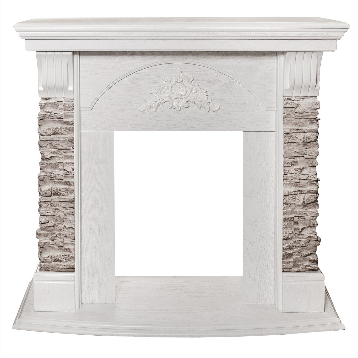 Портал для электроочага RealFlame Athena GR STD WT 1080*985 мм (белый дуб/серый)