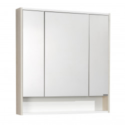 Зеркальный шкаф Aquaton Рико 80 см (белый/ясень фабрик)