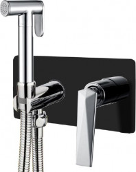 Гигиенический душ со смесителем Boheme Venturo 377-B (чёрный/хром)