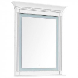 Зеркало Aquanet Селена 900*980 мм (белый/патина серебро)