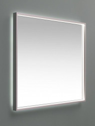 Зеркало Aquanet De Aqua Алюминиум 700*750 мм (серебро) подсветка по периметру внешняя+внутренняя