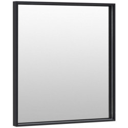 Зеркало Aquanet De Aqua Алюминиум 700*750 мм (черный) подсветка по периметру внешняя+внутренняя