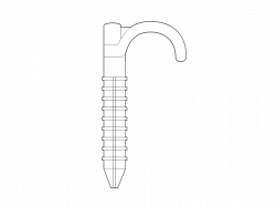 Дюбель-крюк Royal Thermo одинарный ф16-25мм (70мм)