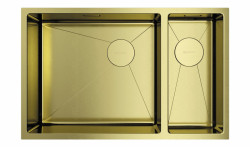 Кухонная мойка Omoikiri Taki 69-2-U/IF Side 4997051 695*440 мм (светлое золото)