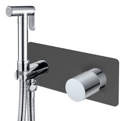 Гигиенический душ со смесителем Boheme Stick 127-BCR.2 (чёрный матовый/хром)