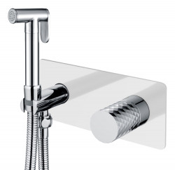 Гигиенический душ со смесителем Boheme Stick 127-WCR (белый/хром)