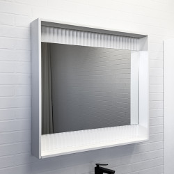 Зеркало-короб Comforty Марсель-90 00-00013685 880*800 мм (LED, белый)