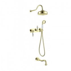 Встраиваемый смеситель для ванны с душем Boheme  Imperiale Ripresa 348 (золотой)