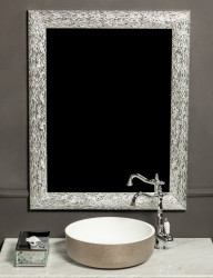 Зеркало Boheme Linea 535 750*950 мм (белый/серебрянный)