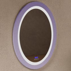 Зеркало Abber Stein AS6601Violett 600*800 мм (LED, часы) фиолетовый