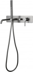 Встраиваемый смеситель для ванны с душем Allen Brau Priority 5.31A05-MG (графит браш)