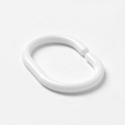 Набор колец для шторы в ванную IDDIS Optima Home RID011P (белый)