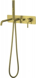 Встраиваемый смеситель для ванны с душем Allen Brau Priority 5.31A05-GB (золото браш)