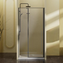 Душевая дверь Vincea Slim-N VDPH-5SN100CLGM 1000*1950 мм (вороненая сталь/прозрачное)